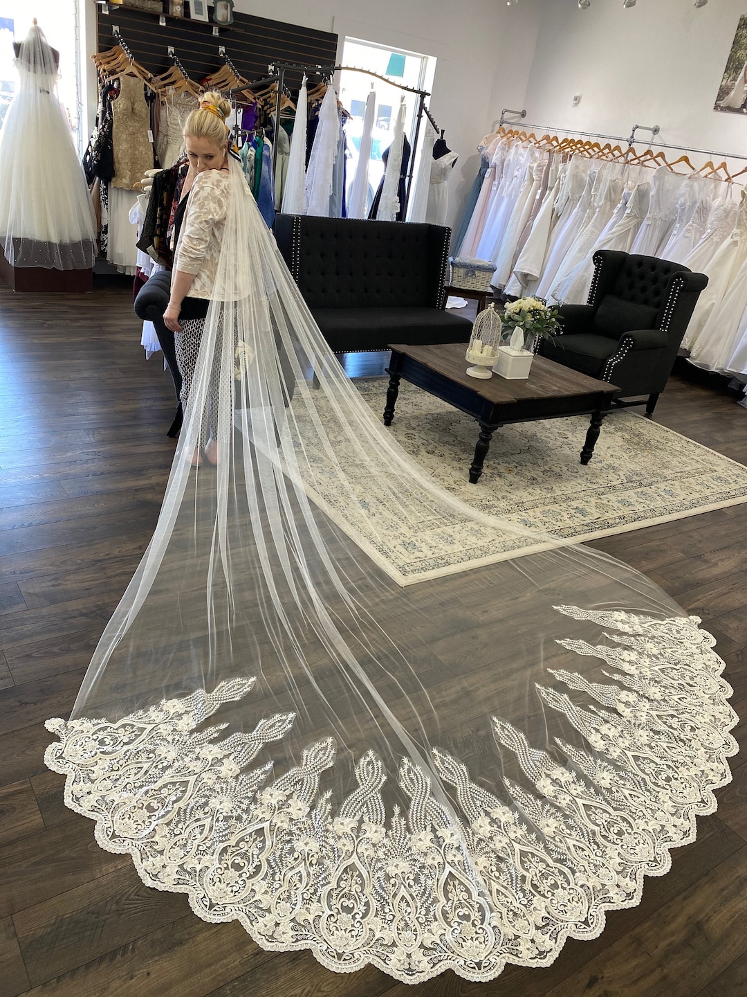 Romantic Tulle Wedding Veil With Beading