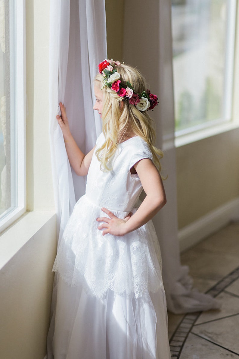 Tulle Flower Girl/Baptism/First Communion Dress Sample Sale Daphne image 3