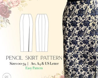 Modello di cucito per gonna a tubino con spacco PDF Download