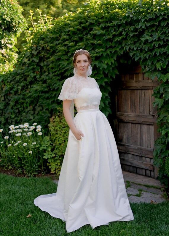 chinese dress ladies Briselle A-Line Wedding Dress with Satin Corset & Tulle Skirt