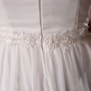Modest Wedding Dress with Chiffon Skirt SAMPLE SALE Breanna image 5