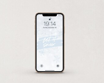 Schneeflocke - iOS 14 Cover Fotos + 2 Hintergrundbilder