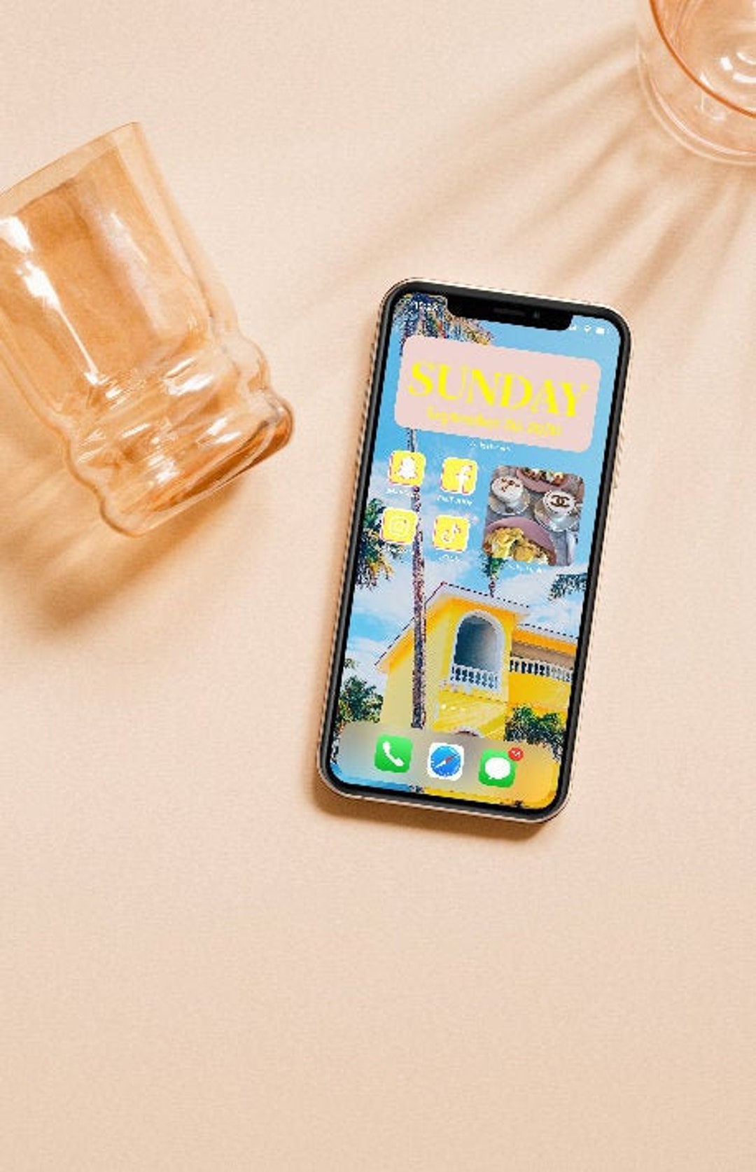 Yellow Aesthetic Ios 14 Cover Photos & Wallpaper Etsy