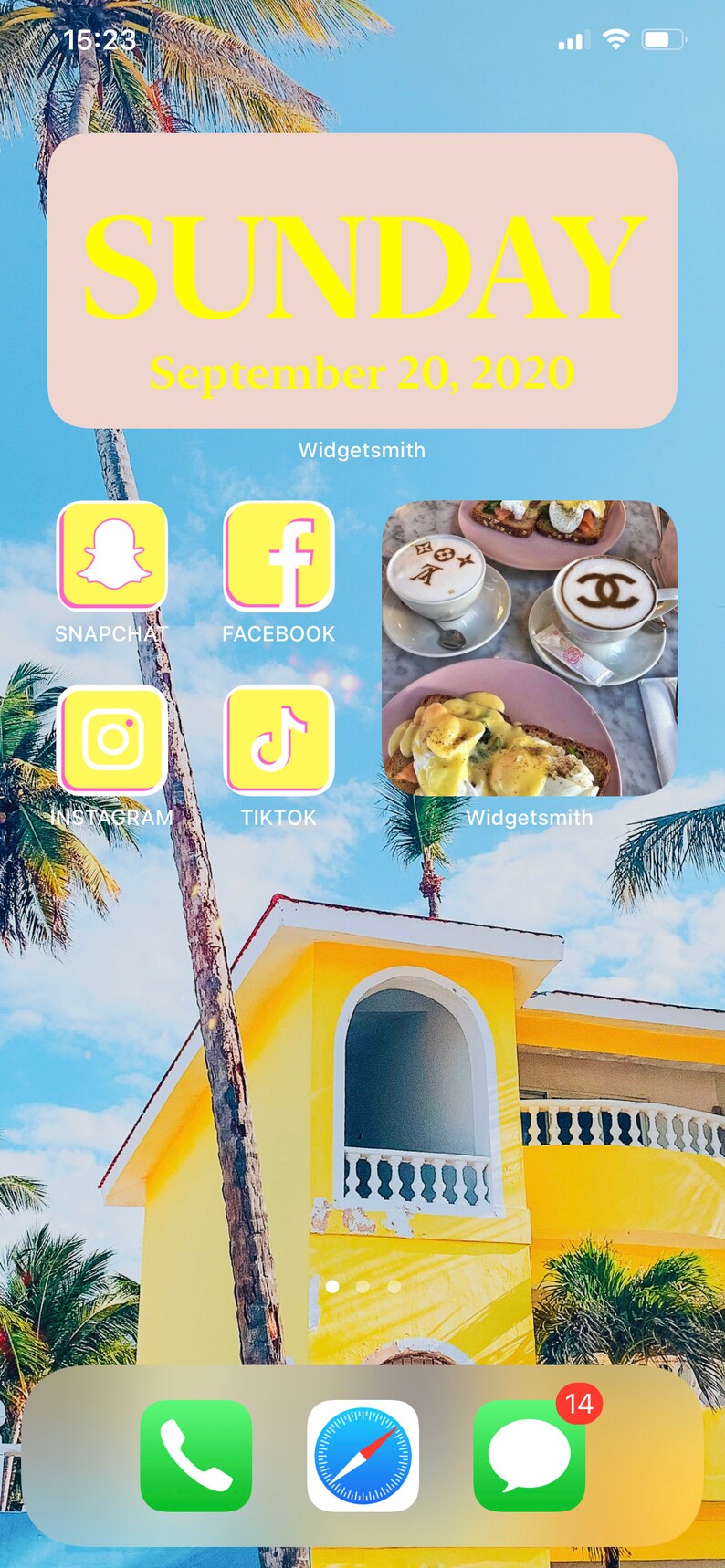 Yellow Aesthetic Ios 14 Cover Photos & Wallpaper Etsy