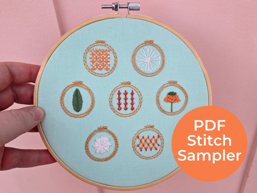 PDF Pattern - Advanced Stitch Sampler. Hand Embroidery Pattern ...