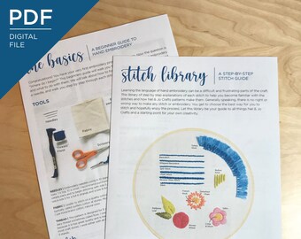 Embroidery Stitch Library and Beginner's Guide | Hand Embroidery Guide | DIY Embroidery Stitches | Learn to do Embroidery