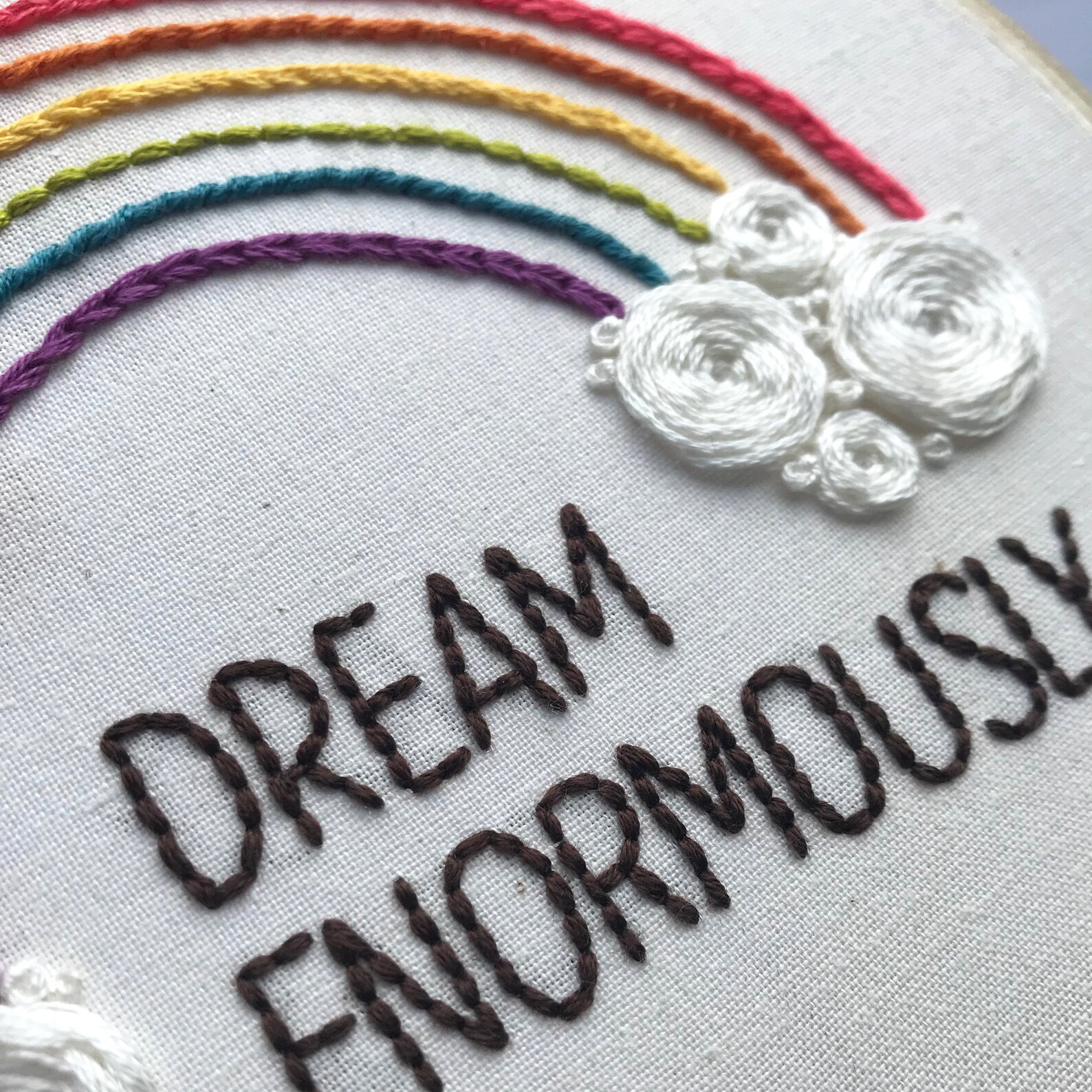 Dream Enormously Embroidery Pattern Beginner Embroidery Etsy