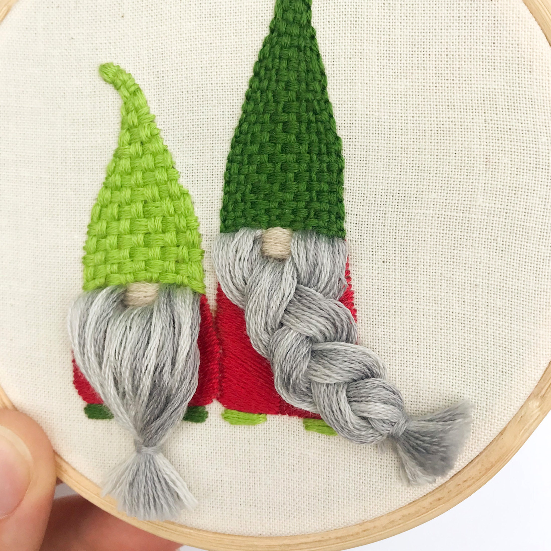 Christmas Gnome Embroidery Kit Gnome Ornament Embroidery Kit Etsy