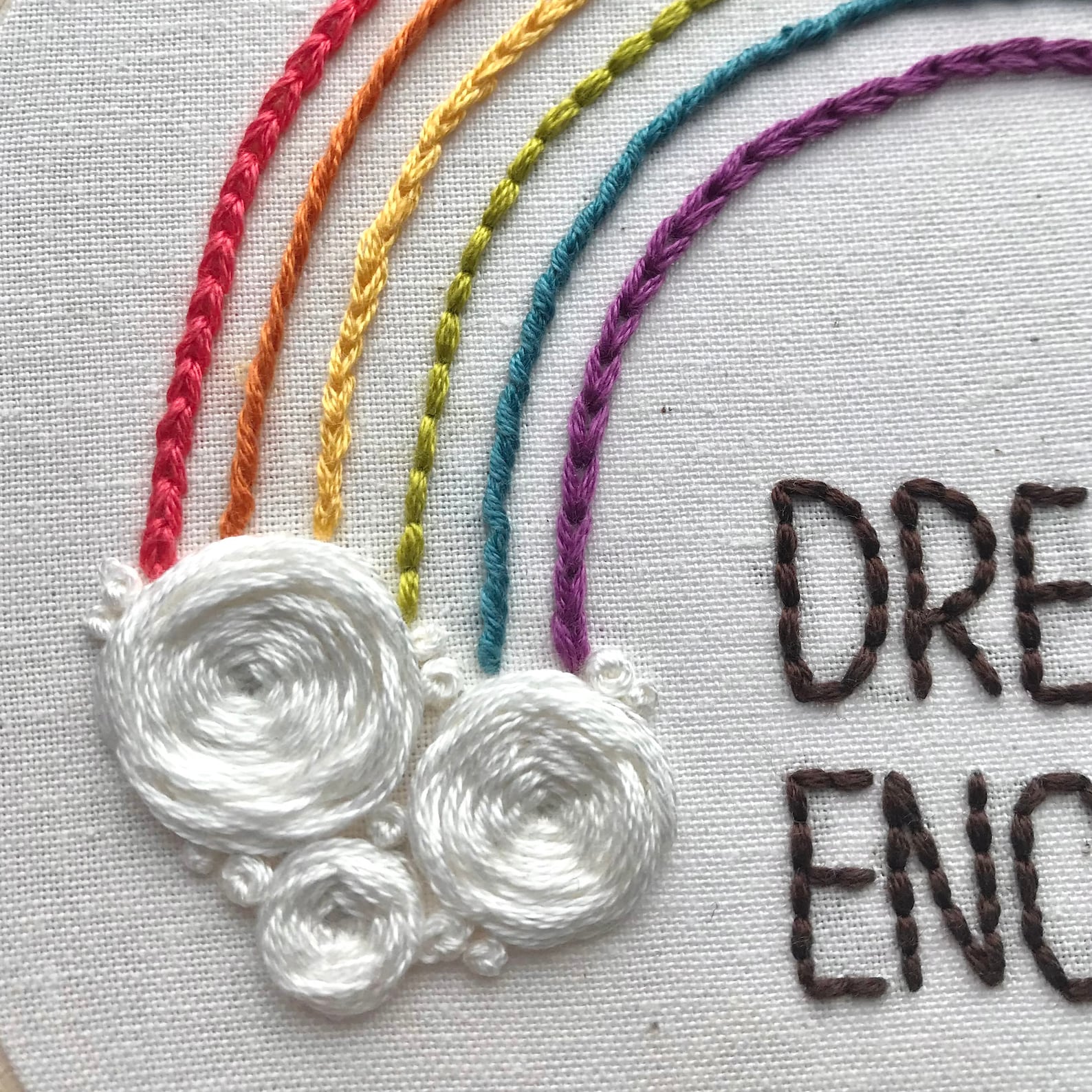 Dream Enormously Embroidery Pattern Beginner Embroidery Etsy