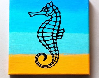 Seahorse Canvas Painting