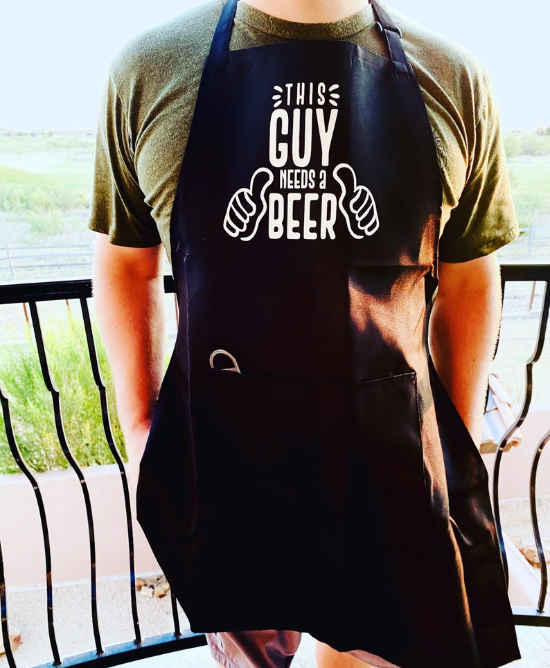 Men’s Apron, This Man Needs a Beer Apron, Funny Aprons, Beer Aprons ...