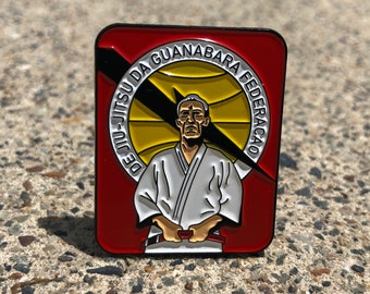 Helio Gracie enamel metal pin