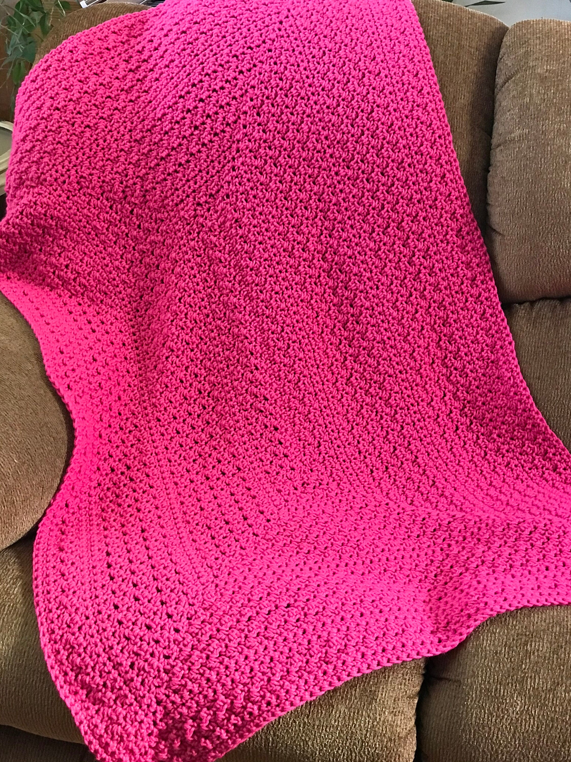 BRIGHT PINK THROW Etsy