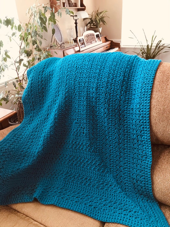 DARK TEAL THROW Etsy