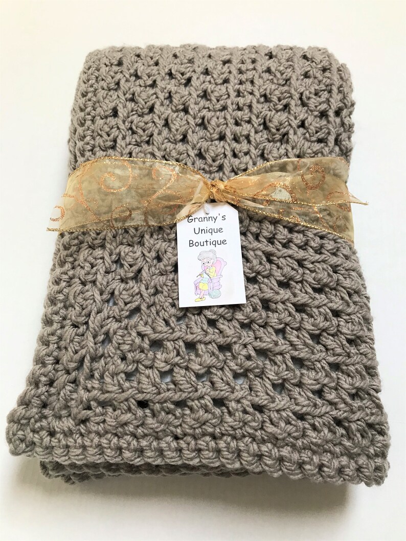 CHUNKY TAUPE THROW Etsy