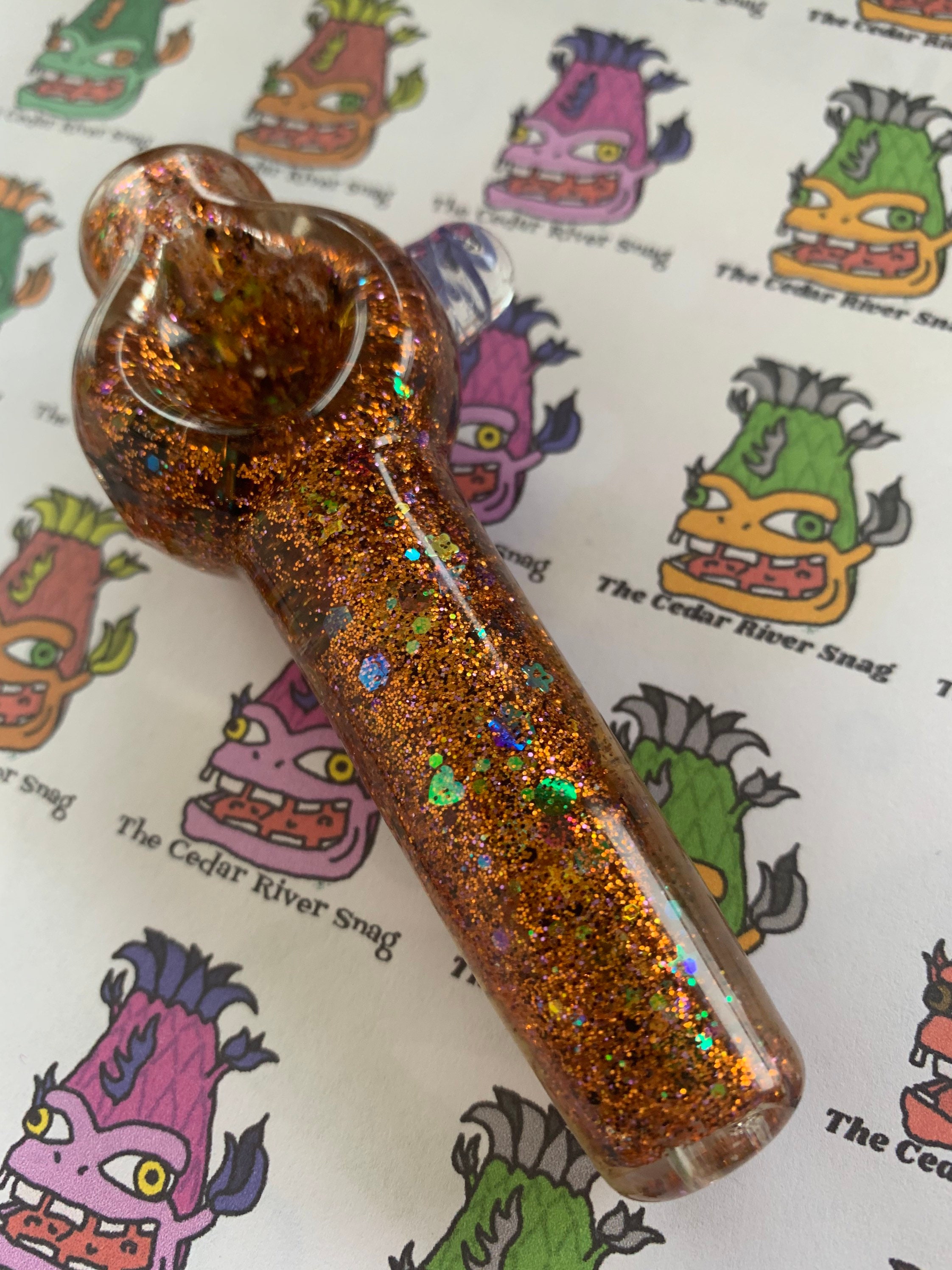 4.25 Custom Mixed Glitter Glycerin Filled Freezable Glass Etsy