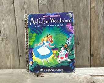 Little Golden Books / Walt Disney / Alice in Wonderland / 1970 Golden Books