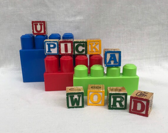 Alphabet Blocks / Building Blocks / Wood Blocks / Inspiational Words / Personalized Wood blocks