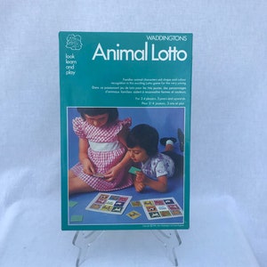 Vintage Card Game / Bingo / Family Game Night / Animal Lotto / Waddington's games