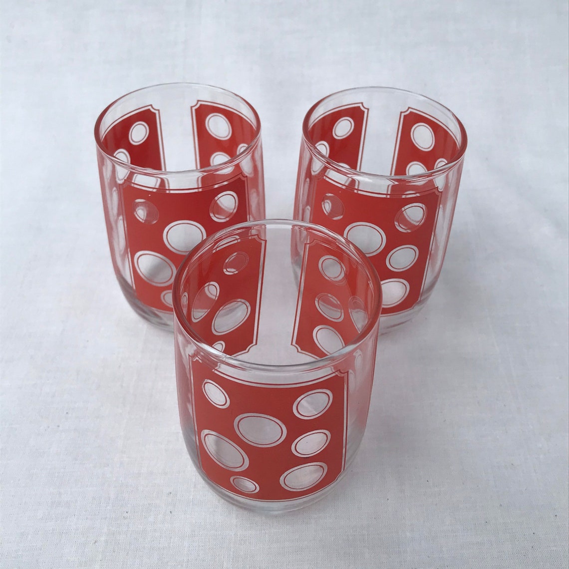 Retro Juice Glass / Small Juice Glass / Orange Juice Glass Etsy