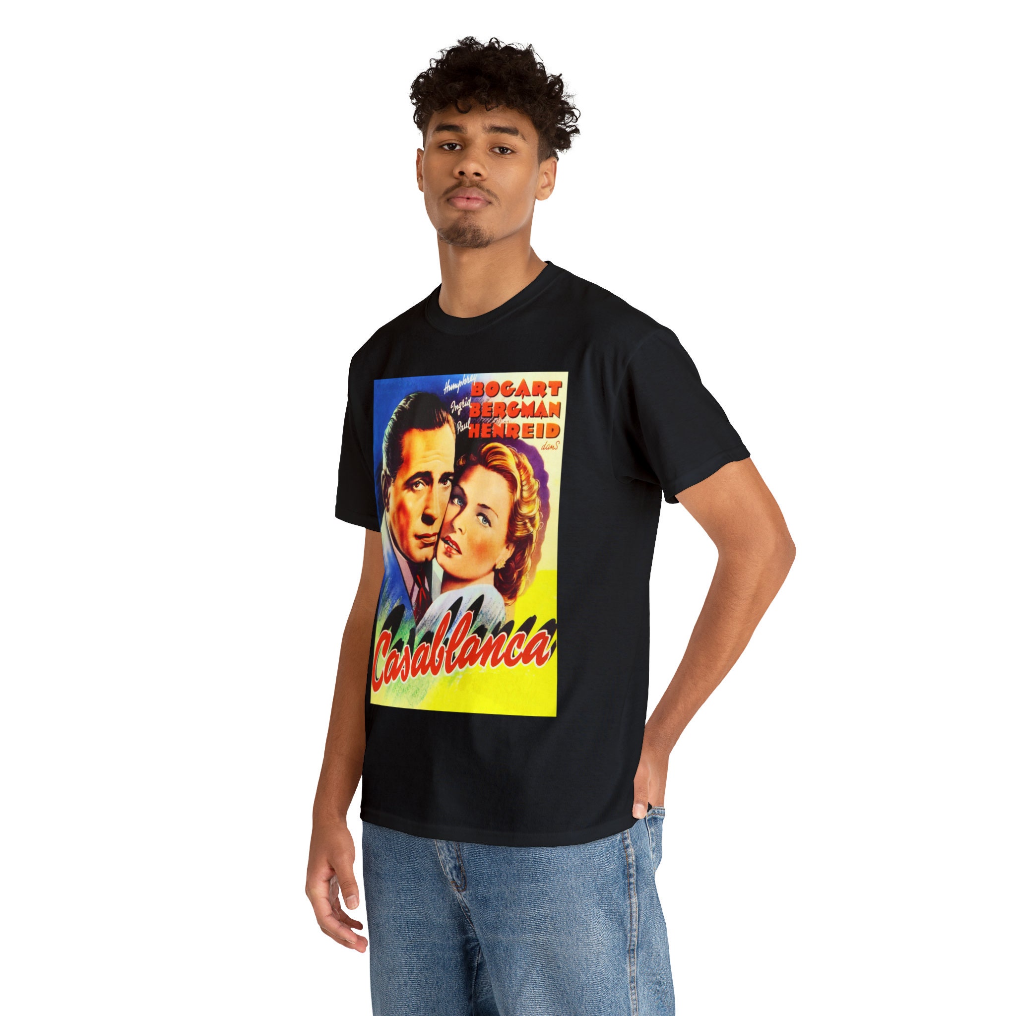 Vintage Shirt Casablanca Classy Old Hollywood Movie Poster Tee 