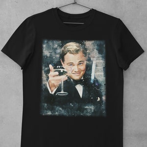 Vintage Shirt Vintage Retro Great Gatsby Leonardo DiCaprio Unisex Tee Shirt For Leo Fans