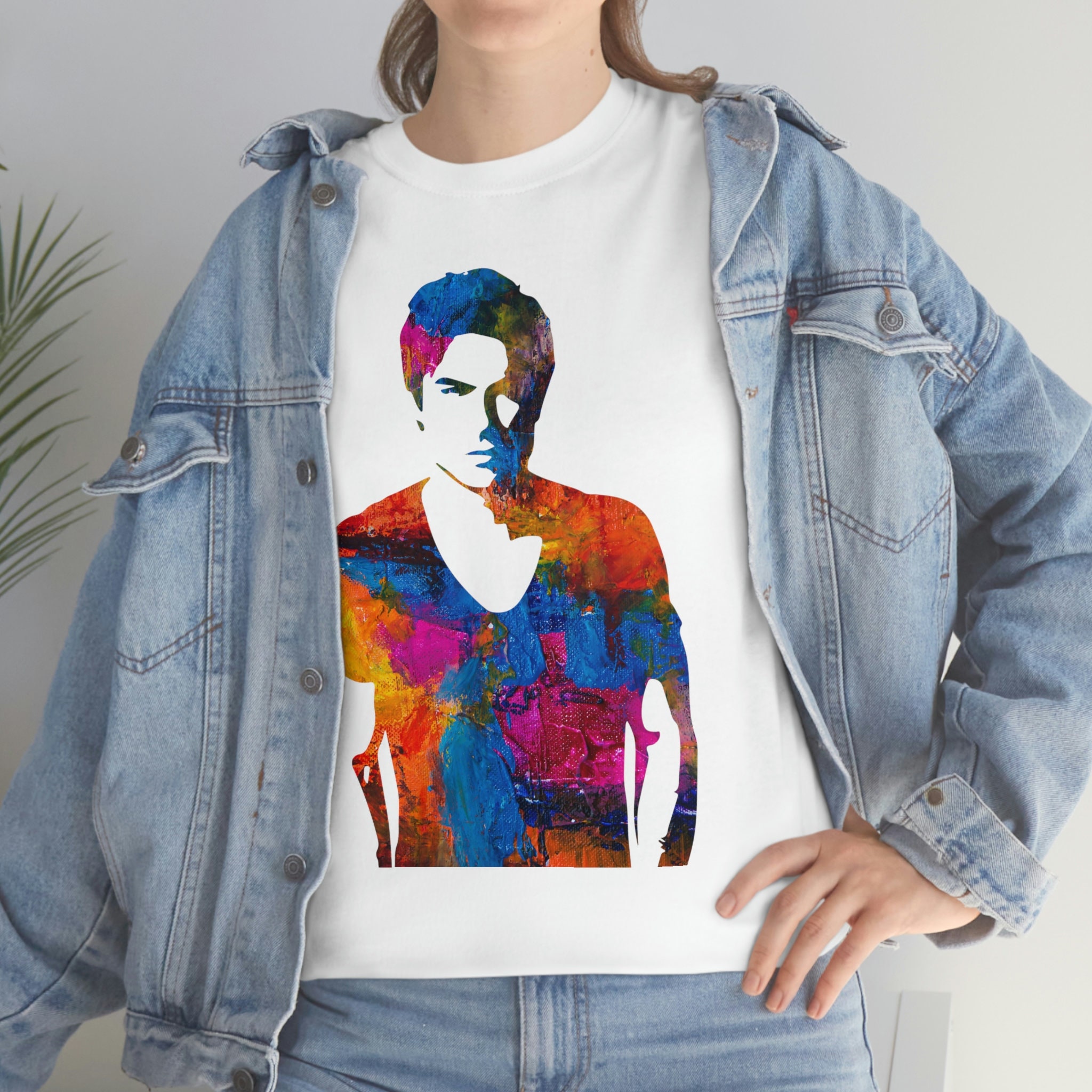 Vintage Damon Vampire Diaries Camiseta de algodón unisex para fanáticos de  Ian Somerhalder, image size:2048x2048