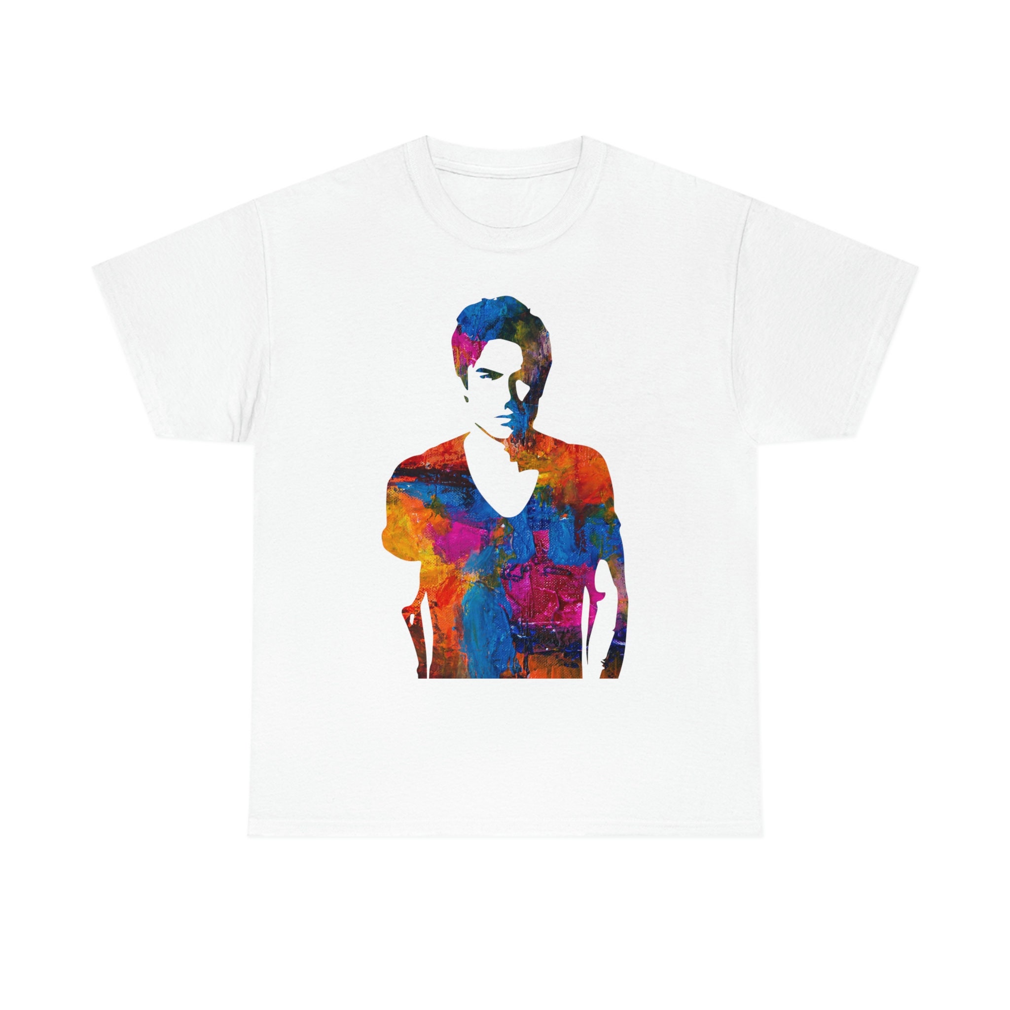 Vintage Damon Vampire Diaries Camiseta de algodón unisex para fanáticos de  Ian Somerhalder, image size:2048x2048