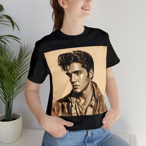 Vintage Retro Elvis Priestly King of Rock and Roll Vintage Retro Shirt for Elvis fans.