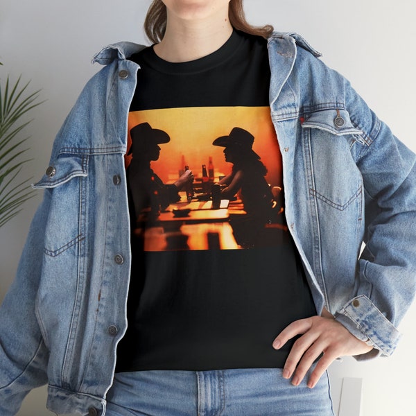 Western Cowboy Shirt Romantic couple Urban Cowboy Tee Shirt romantic couple gift