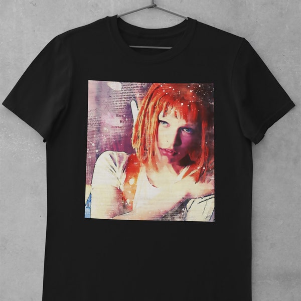 Vintage Shirt The fifth element Luc Besson movie Milla Jovovich Brus Willis Leeloo fan art Unisex Fit T shirt