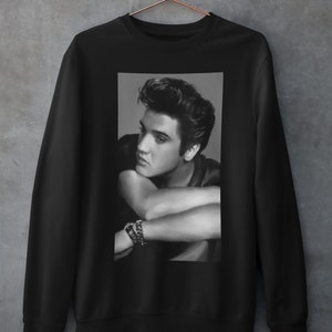 Elvis Presley vintage retro portrait fan art gift Unisex Long Sleeve T-Shirt for Elvis fans
