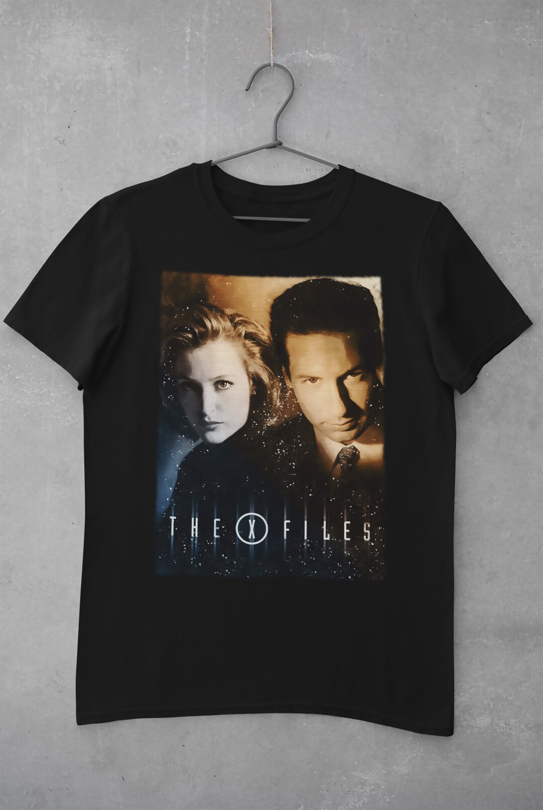 Vintage X-files Dana Scully Fox Mulder Fan Art Unisex Jersey Tee Shirt ...