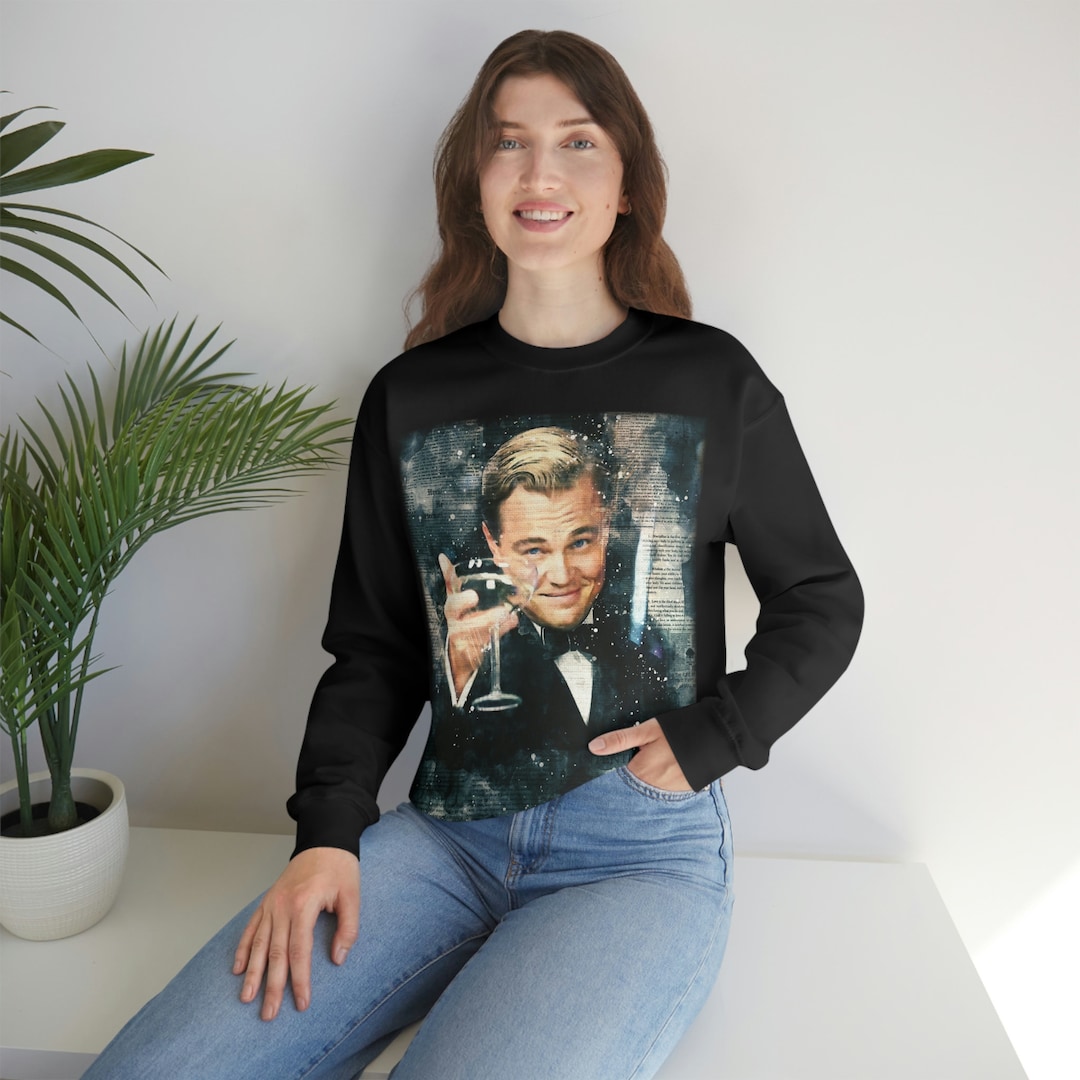 Felpa vintage Grande Gatsby Felpa unisex Leonardo DiCaprio fan art