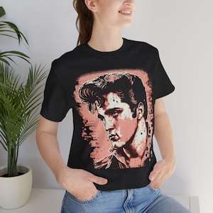 Vintage Retro Elvis Priestly King of Rock and Roll Vintage Retro Shirt for Elvis fans.