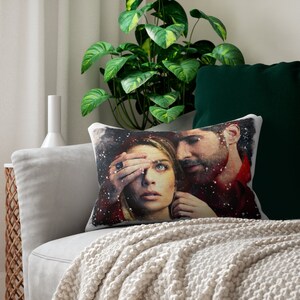 Vintage Lumbar Pillow 14&quot;x20&quot; Lucifer Morningstar Chloe Decker romantic couple indoor outdoor decor home room decoration