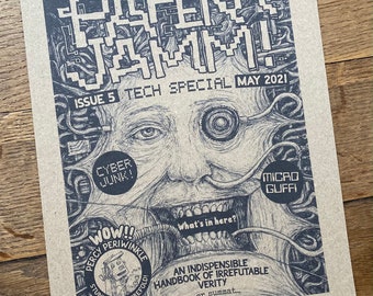 Paperr Jamm "Technoir" A4 signed limited edition unframed print.