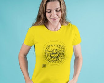 Paper Jamm T-shirts: "Xavier" Sunset Yellow, 100% Cotton. Available in small, medium large and XL