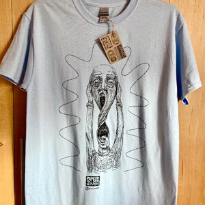 Paper Jamm T-shirts: Brendan Sky Blue, 100% Cotton. Available in small, medium large and XL image 7