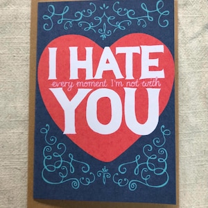 Card: “Hate You”