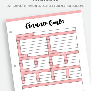 Printable Financial Goals Tracker Goals Printable Digital Tracker Pdf ...