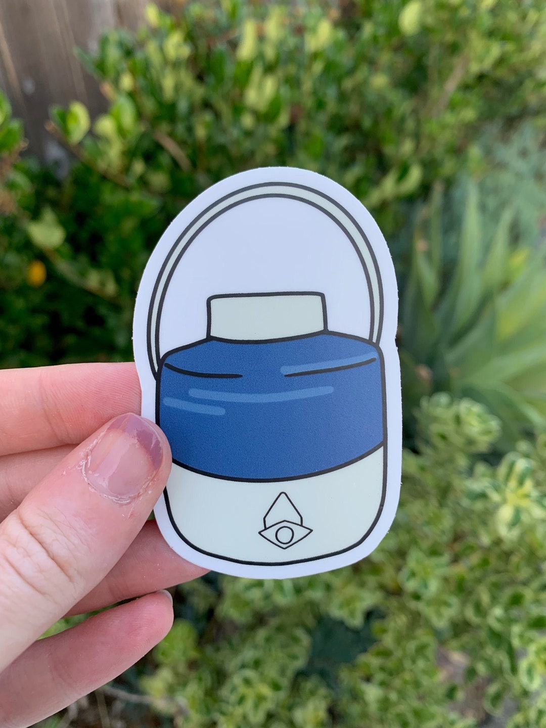 Vintage Coleman Water Jug Sticker Navy Blue Dishwasher Safe Waterproof