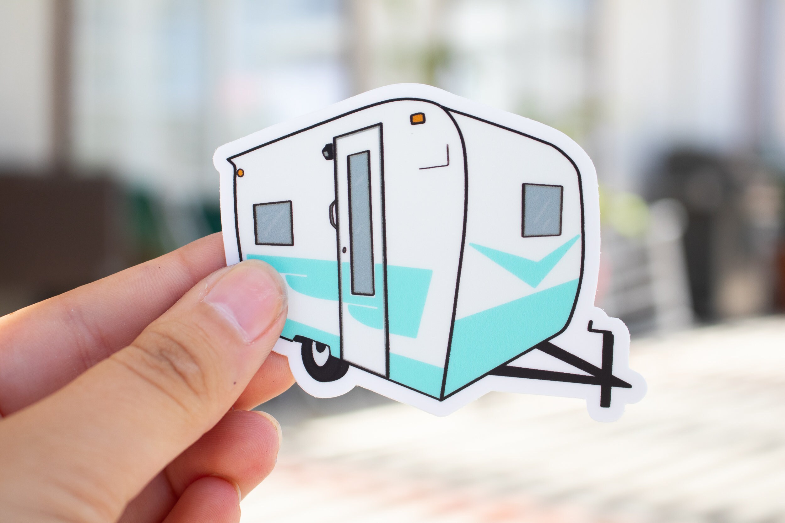 Custom Vintage Trailer Stickers 1 Design 4 Stickers / Etsy
