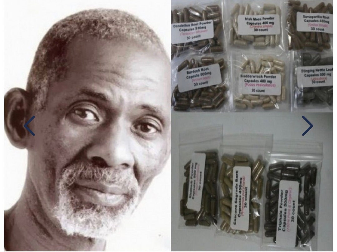 Dr. Sebi Approved Herbal Detox and Colon Cleanse 9 Herbs in Capsules