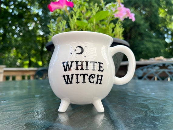 Tazza Calderone Witches Brew – Nero, Ceramica A Forma Di Calderone, Con Scritta Luna E Stelle, Lavabile In Lavastoviglie