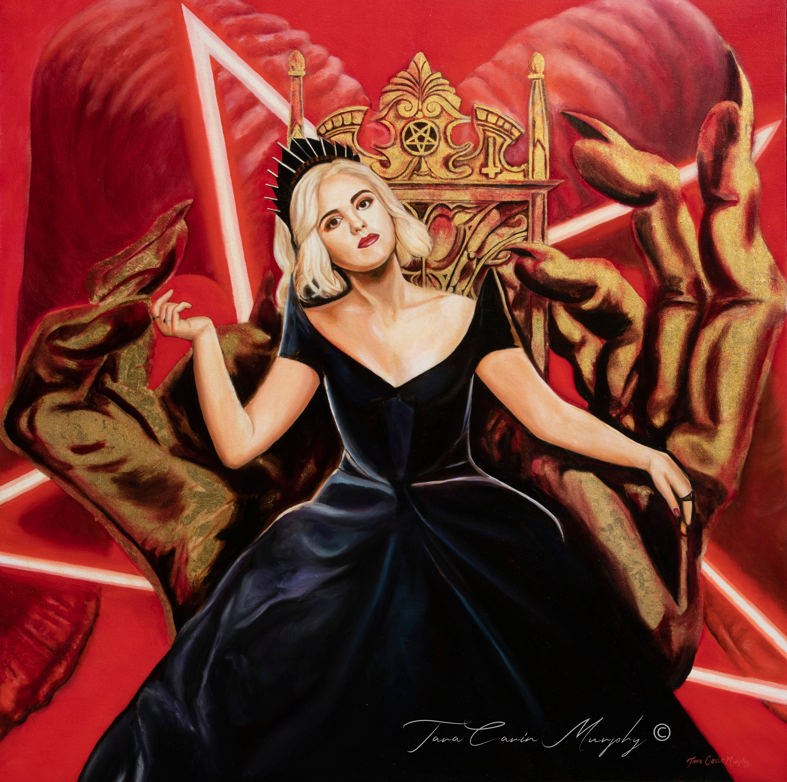 Sabrina, Queen of Hell Giclee Print Original Oil Painting Art by
