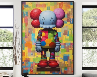 Kaws Wall Print | Kaws Poster | Luxury Fashion | Hypebeast Decor | Kaws Figure Kaws Print Kaw Wall Art | Hypebeast Decor Poster Sneakerhead