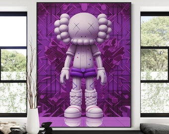 Kaws Wall Print | Kaws Poster | Luxury Fashion | Hypebeast Decor | Kaws Figure Kaws Print Kaw Wall Art | Hypebeast Decor Poster Sneakerhead
