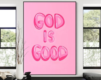 Jesus Art | The Lord Your God Is Good | Christian Wall Art | Bible Verse Prints | Christian Wall Decor | Bible Art | Jesus Leave the 99
