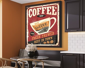 Coffee Poster | Coffee Lover Gift | Coffee Wall Art | Coffee Art Canvas | Coffee Art